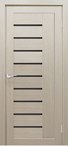 Товар Межкомнатная дверь Легенда Y-4 тон Кремовая лиственница Остекление Лакобель черное